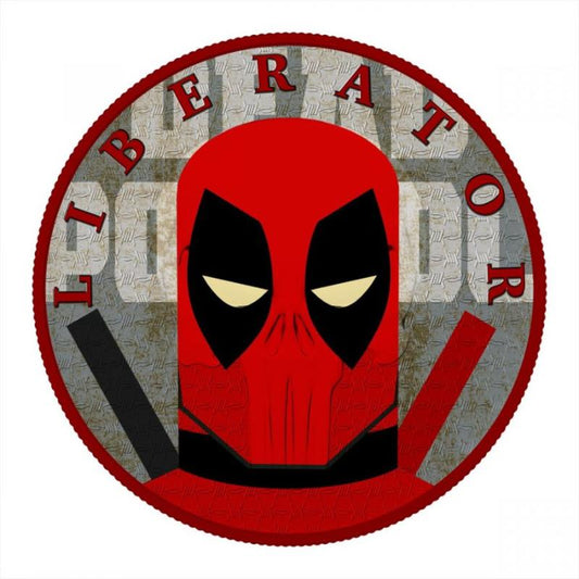 2021 The Dark Side Deadpool Liberator' Superhero 1 Ozt.999 Silver Coin Captain’s Chest Bullion