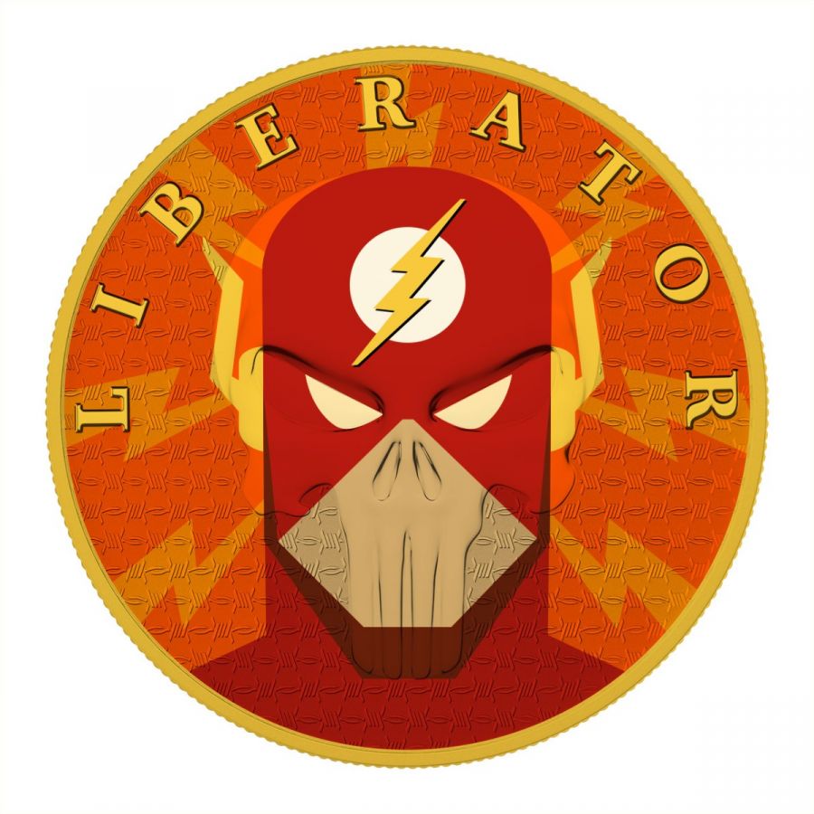 2021 The Dark Side Flash Liberator Superhero 1 Ozt .999 Silver Coin Captain’s Chest Bullion