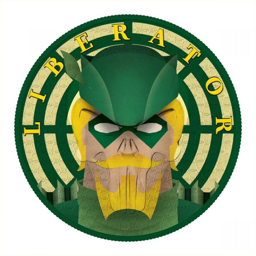 2021 The Dark Side Green Arrow Liberator Superhero 1 Ozt .999 Silver Coin Captain’s Chest Bullion