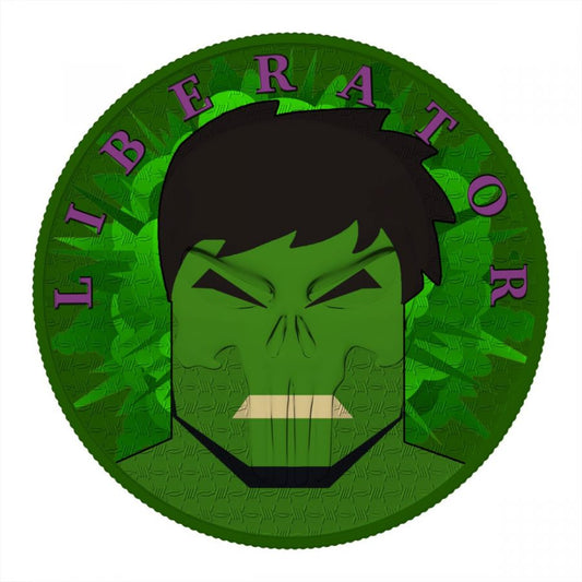 2021 The Dark Side Hulk Liberator Superheroes 1 Ozt .999 Silver Coin Captain’s Chest Bullion