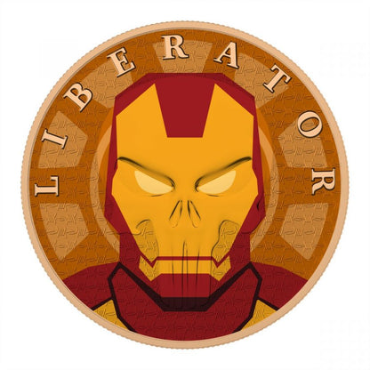2021 The Dark Side Iron Man Liberator' Superhero 1 Ozt .999 Silver Coin Captain’s Chest Bullion