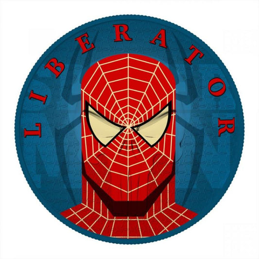 2021 The Dark Side Spider-Man Liberator Superhero 1 oz Silver Coin - Featuring Spider-Man