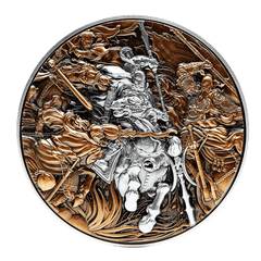 2021 Tchad The Three Kingdom Series – Lu Bu 2 oz Silver Coin