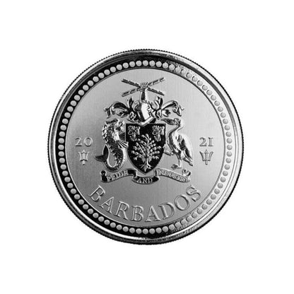 2021 Barbados Trident – 1 Troy Ounce .999 Fine Silver