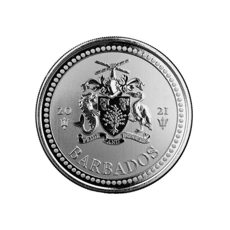 2021 Barbados Trident – 1 Troy Ounce .999 Fine Silver