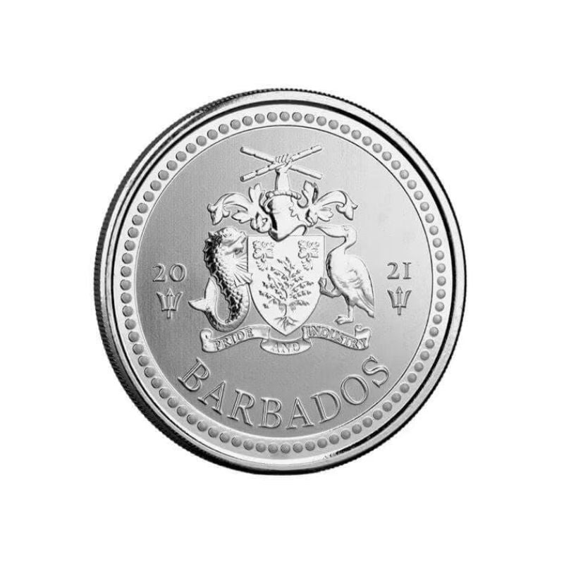 2021 Barbados Trident – 1 Troy Ounce .999 Fine Silver
