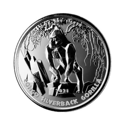 2021 Congo Silverback Gorilla – 1 Troy Ounce .999 Fine Silver