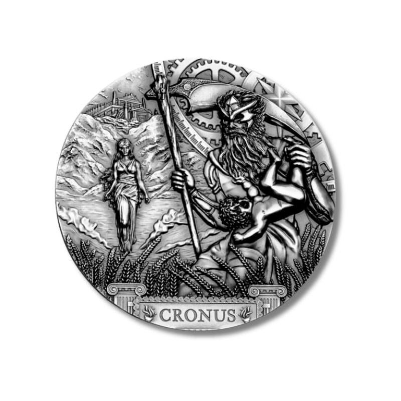 2021 Cook Islands Ancient Titans Cronus 3 oz Silver Coin