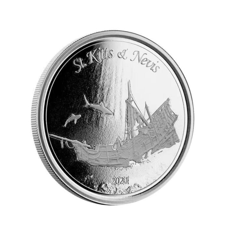 2021 EC8 St. Kitts &amp; Nevis – 1 Troy Ounce .999 Fine Silver