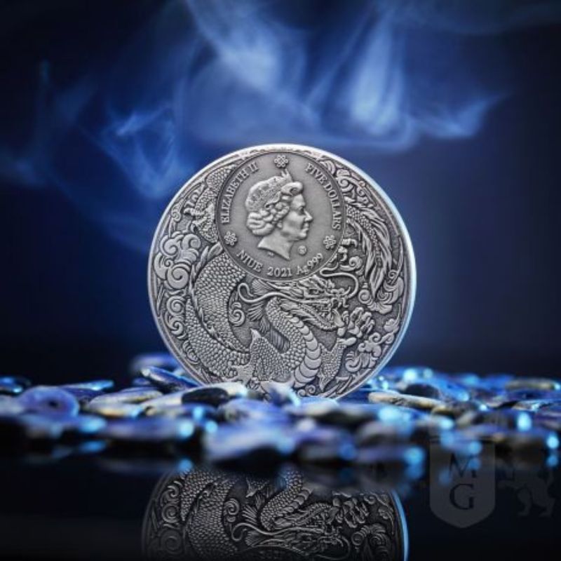 2021 Niue Chinese Heroes Liu Bei 2oz Silver Antiqued Coin