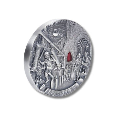 2021 Niue The Witcher Book Series – Blood of Elves Kilo Silver High Relief Antique Finish Coin