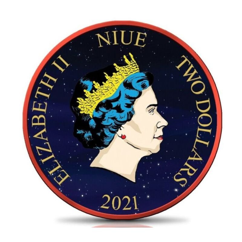 2021 Niue Wonder Woman Lady of the Night 1oz Silver Colorized Coin