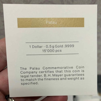 2021 Palau Open Roads Classic Car 0.5g Gold Coin