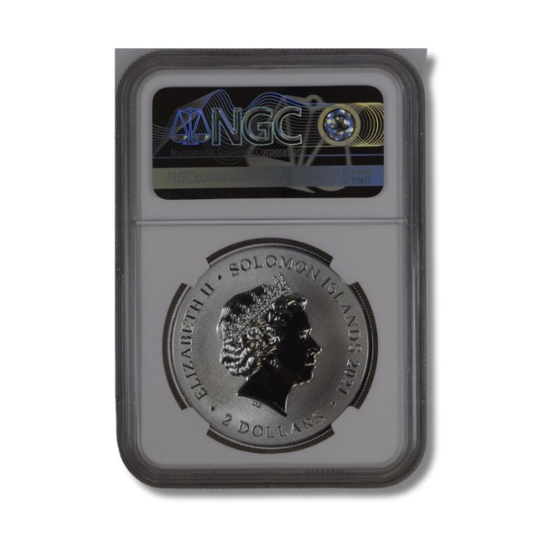 2021 Solomon Islands Pirate Queens Anne Bonny 1oz Silver Coin NGC MS 70