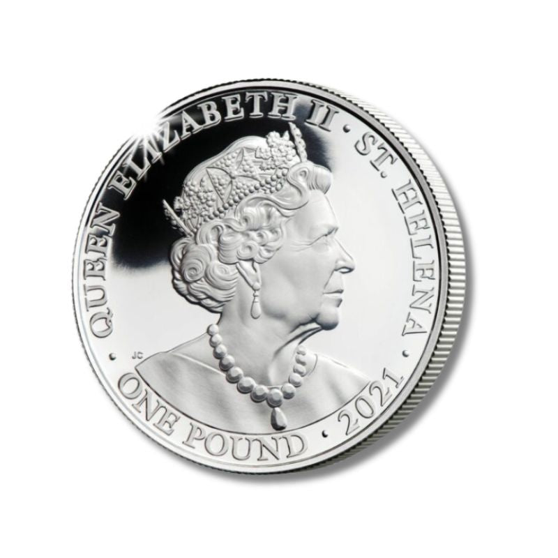 2021 St. Helena Queen’s Virtues Truth 1oz Silver Coin PF 70