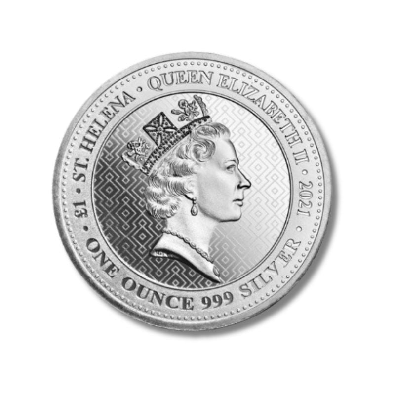 2021 St. Helena Queen’s Virtues Victory 1 oz Silver Coin NGC MS 70