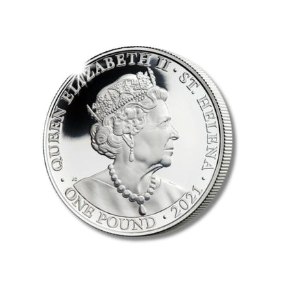2021 St. Helena Queen’s Virtues Victory 1oz Silver Coin PF 69 UCAM