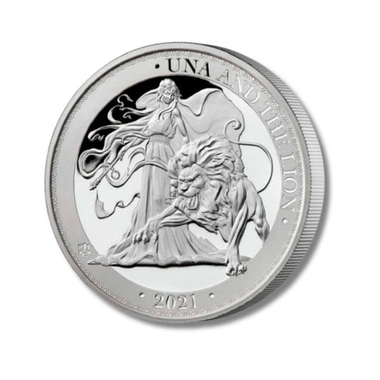 2021 St. Helena Una & The Lion 2oz Silver Proof Coin