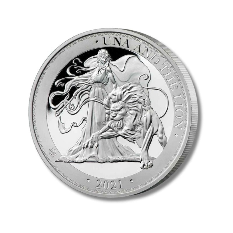 2021 St. Helena Una & The Lion 5oz Silver Proof Coin