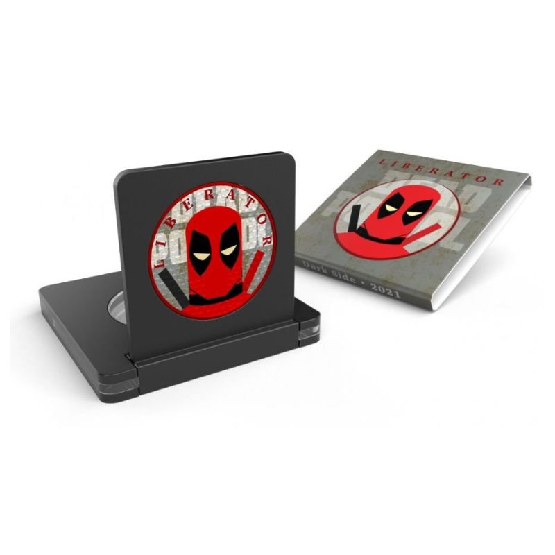 2021 The Dark Side Deadpool Liberator Superhero 1 oz Silver Coin - Featuring Deadpool