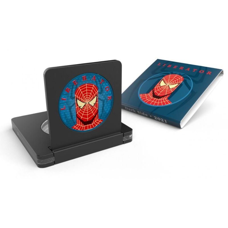 2021 The Dark Side Spider-Man Liberator Superhero 1 oz Silver Coin - Featuring Spider-Man