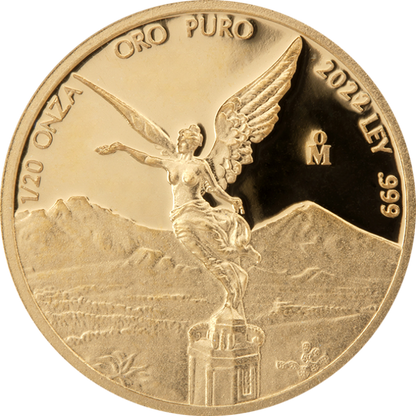 2022 1/20 oz Mexico Libertad .999 Gold Proof Coin Captain’s Chest Bullion