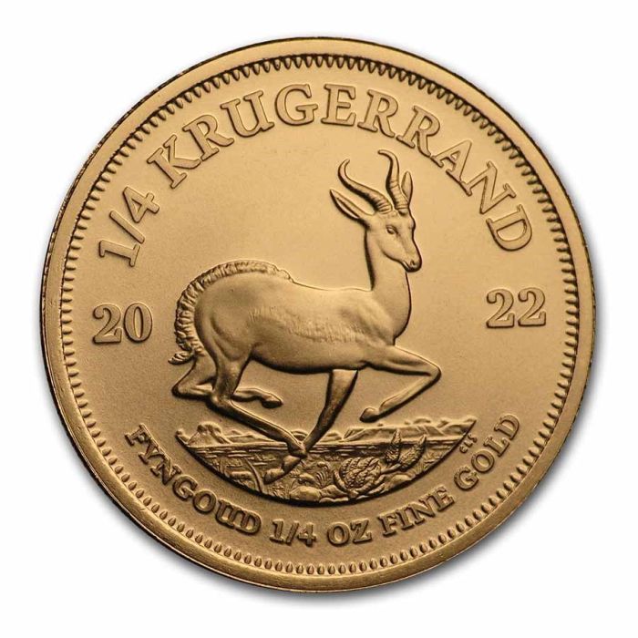 2022 1/4 oz South Africa Krugerrand .9167 Gold BU Coin Captain’s Chest Bullion