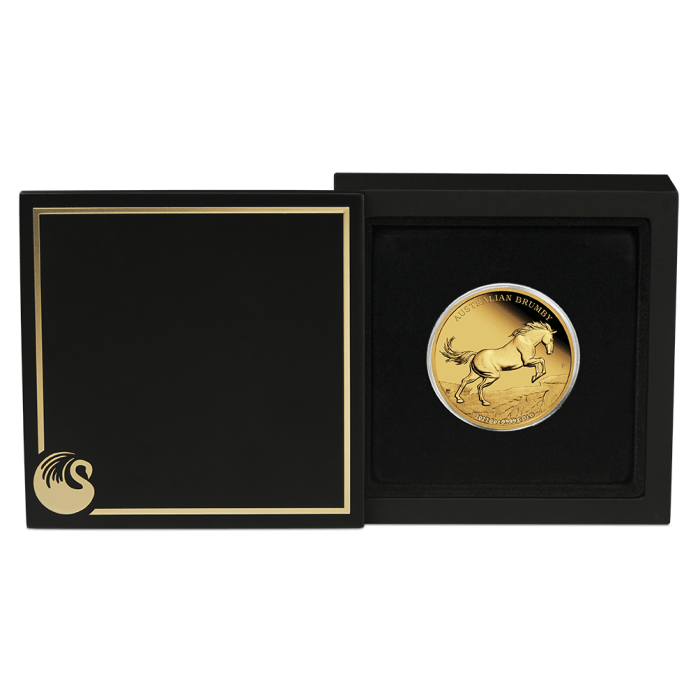 2022 1 oz Australia Australian Brumby .9999 Gold Proof Coin Captain’s Chest Bullion