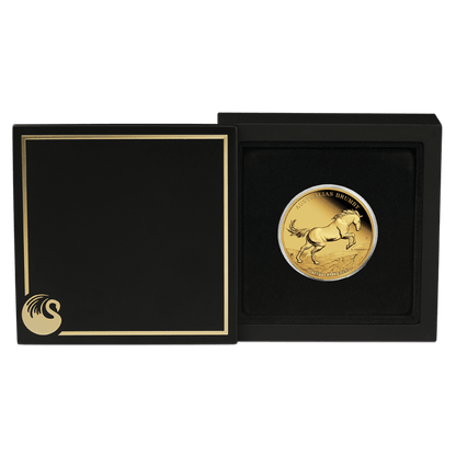 2022 1 oz Australia Australian Brumby .9999 Gold Proof Coin Captain’s Chest Bullion