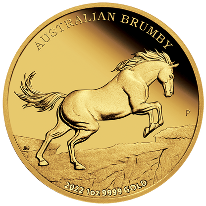 2022 1 oz Australia Australian Brumby .9999 Gold Proof Coin Captain’s Chest Bullion