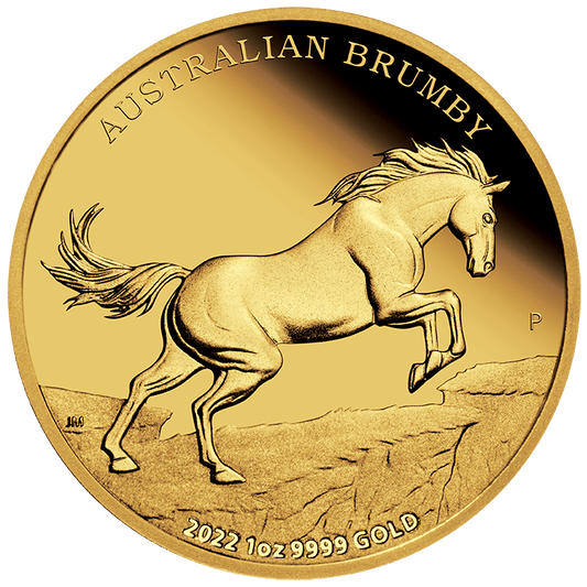 2022 1 oz Australia Australian Brumby .9999 Gold Proof Coin Captain’s Chest Bullion