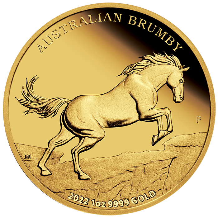 2022 1 oz Australia Australian Brumby .9999 Gold Proof Coin Captain’s Chest Bullion