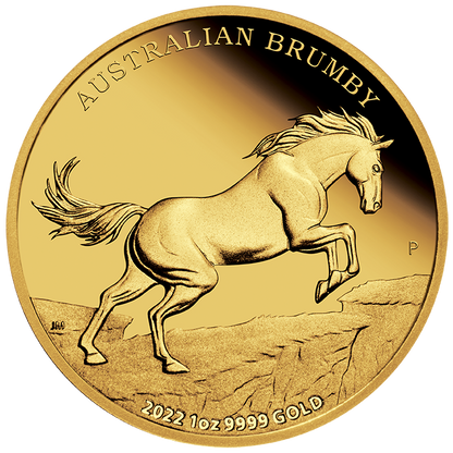 2022 1 oz Australia Australian Brumby .9999 Gold Proof Coin Captain’s Chest Bullion