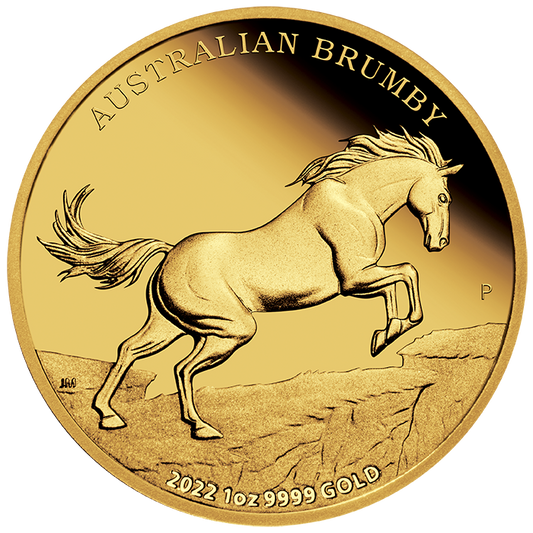 2022 1 oz Australia Australian Brumby .9999 Gold Proof Coin Captain’s Chest Bullion