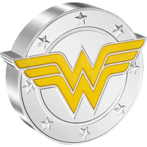 2022 1 oz Proof Colorized Niue Silver Wonder Woman Logo Coin (Box + CoA) Captain’s Chest Bullion