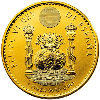 2022 1 oz Spain Bull .9999 Gold BU Coin Captain’s Chest Bullion