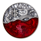 2022 Tchad The Dragon King of Four Seas Series – Ao Qin/ Vermillion Dragon 2 oz Silver Coin