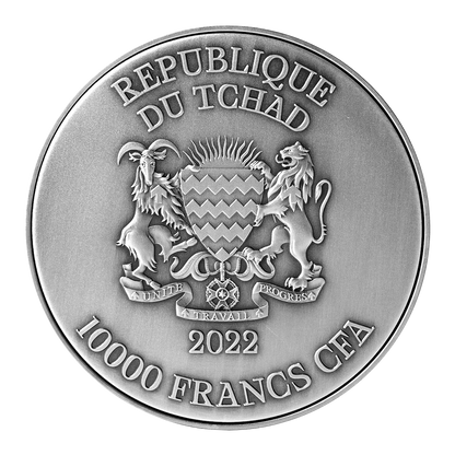 2022 Tchad The Dragon King of Four Seas Series – Ao Run / White Dragon 2 oz Silver Coin