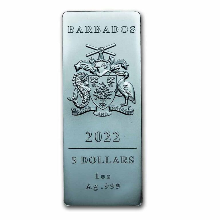 2022 Barbados The Lady Liberty 4oz Silver Coin Ice Blue 4- 1 oz Coin Set Captain’s Chest Bullion