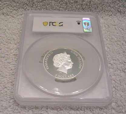 2022 Cook Islands $5 Circles of Life 1 oz Silver First Day Issue - PCGS PR70DCAM Captain’s Chest Bullion