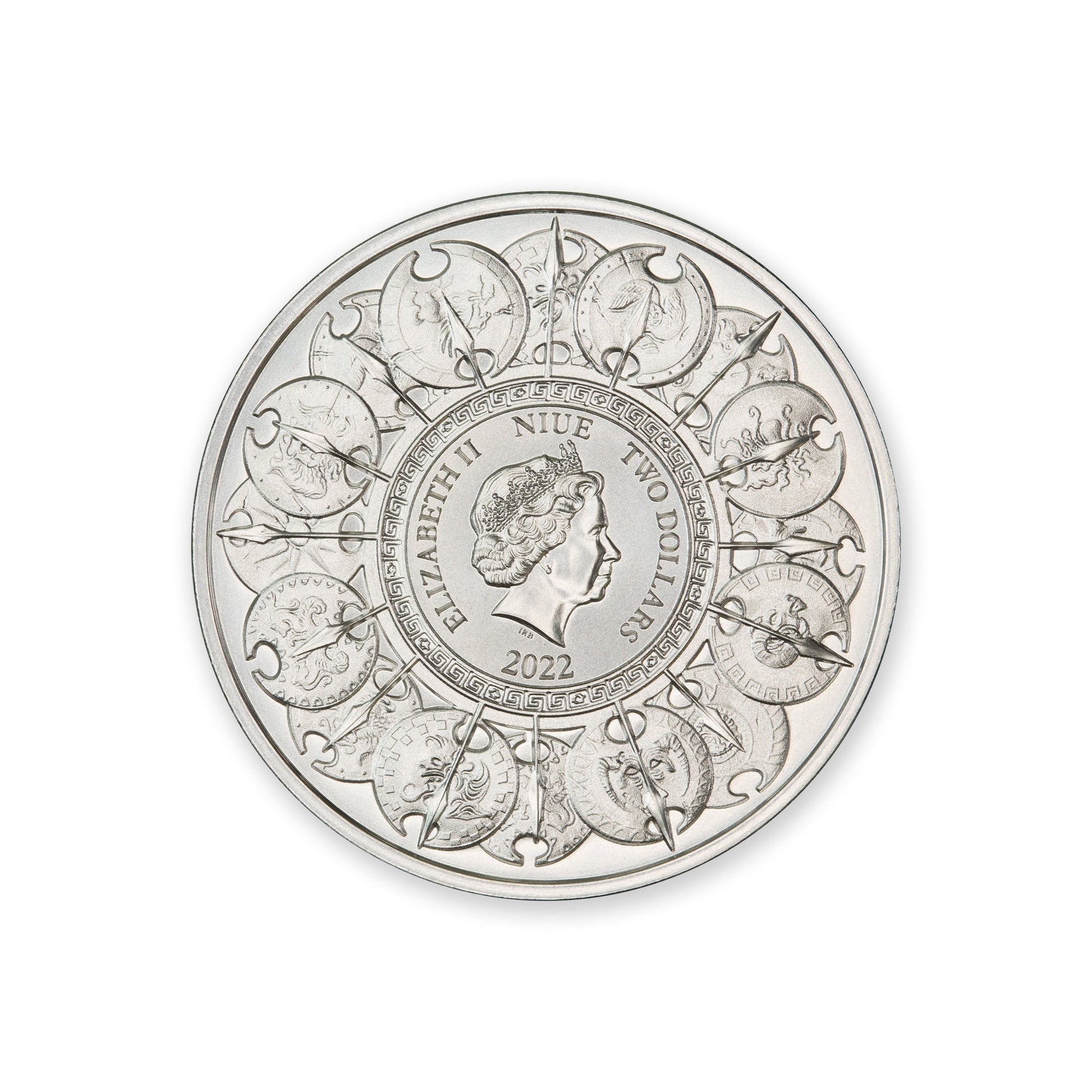 2022 Niue 2usd 1oz .999 Silver Molon Labe Type II Worldwide Mintage 1500 In Coinsafe Capsule Captain’s Chest Bullion