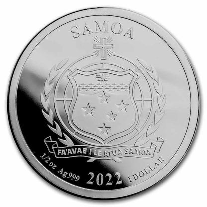 2022 Samoa Venomous & Poisonous Brazilian Wandering Spider .5oz Silver Colorized Coin Captain’s Chest Bullion