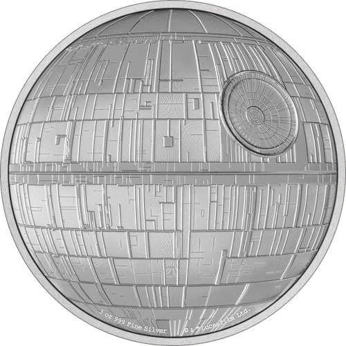 2022 Star Wars Death Star Niue- 3Oz. .999 Silver Coin