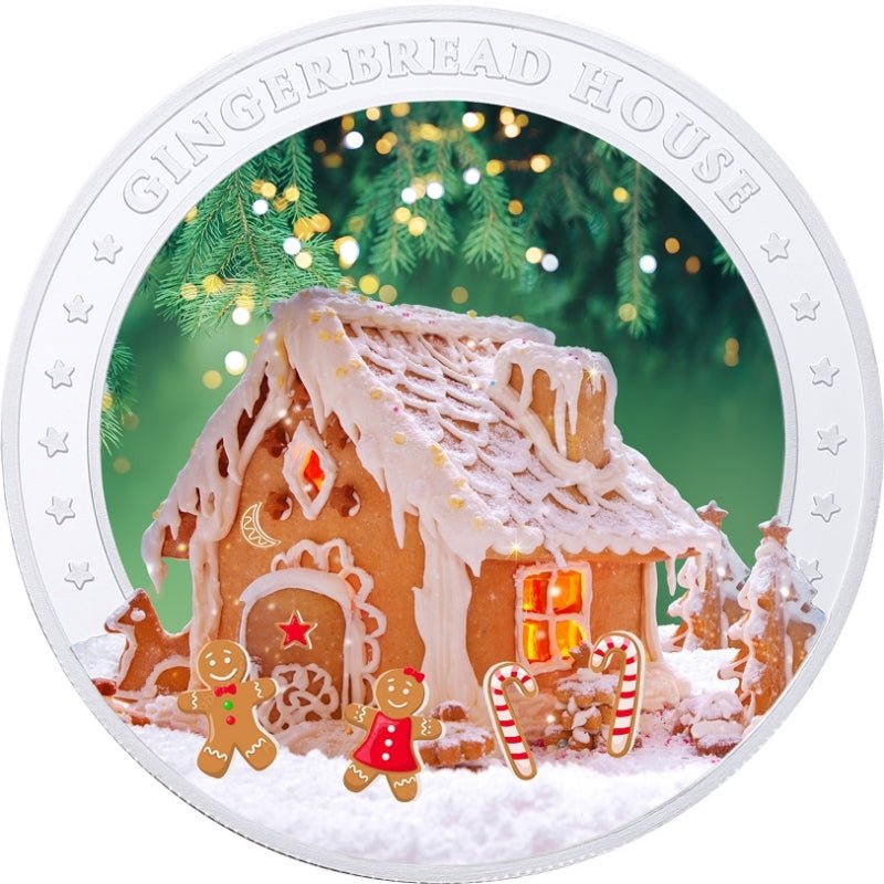 2022 Gingerbread House - 999 Minted (Colorized 1oz Silver)