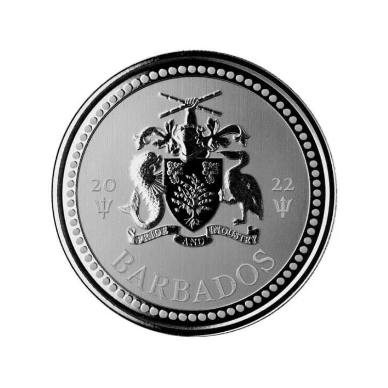 2022 Barbados Trident – 1 Troy Ounce .999 Fine Silver