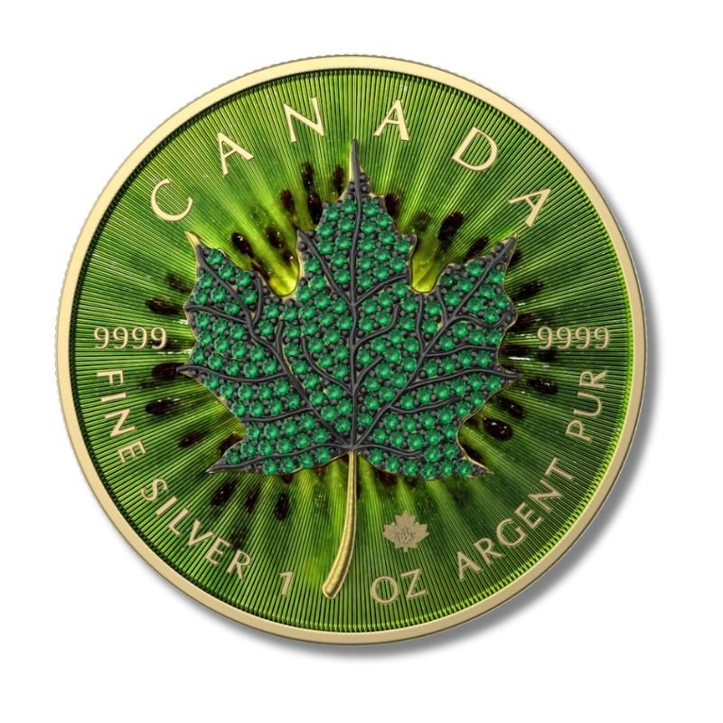 2022 Canadian Maple Leaf Bejeweled Leaf Seasons May Edition with Swarovski crystals.