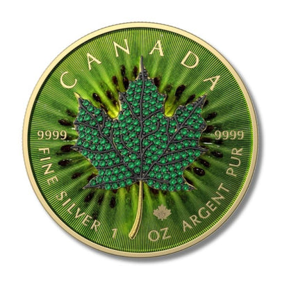 2022 Canadian Maple Leaf Bejeweled Leaf Seasons May Edition with Swarovski crystals.
