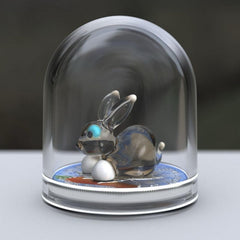 2022 Canadian Maple with Murano glass  with Rabbit 1oz Silver Coin .999