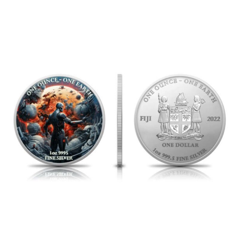 2022 Fiji Earth Artificial Intelligence Apocalypse 1oz Silver Coin