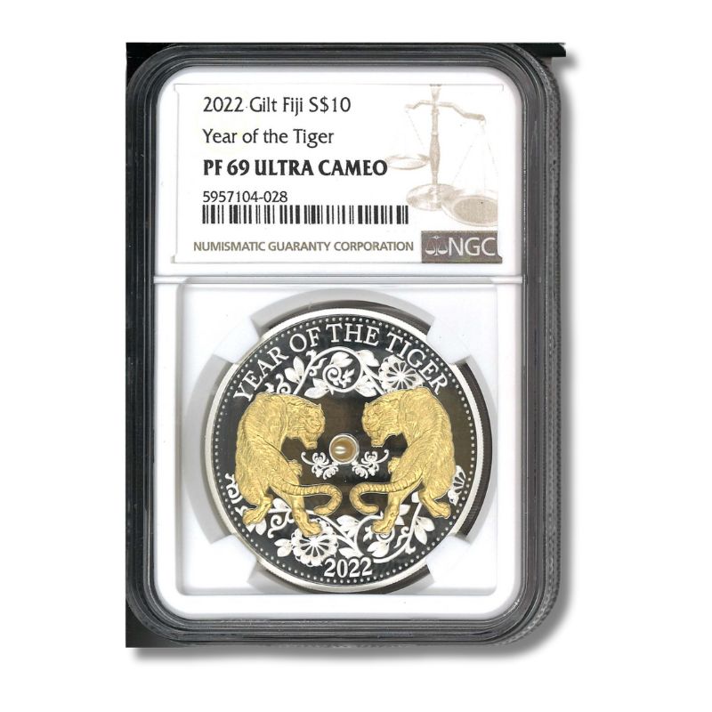 2022 Fiji Lunar Year of the Tiger 1oz Silver Coin NGC PF 69 UCAM